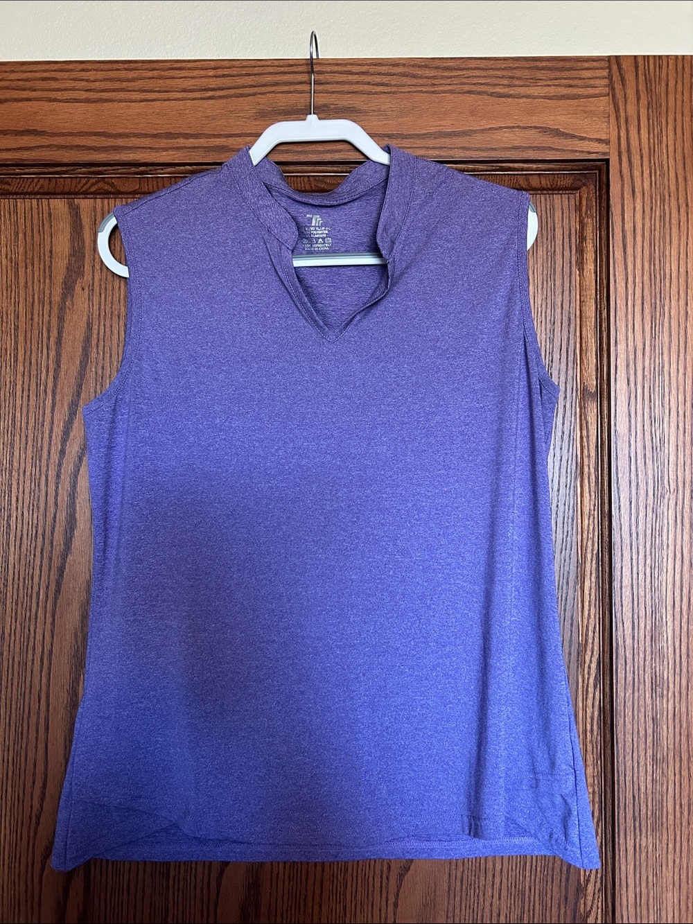 Sleeveless V-Neck Top in Purple